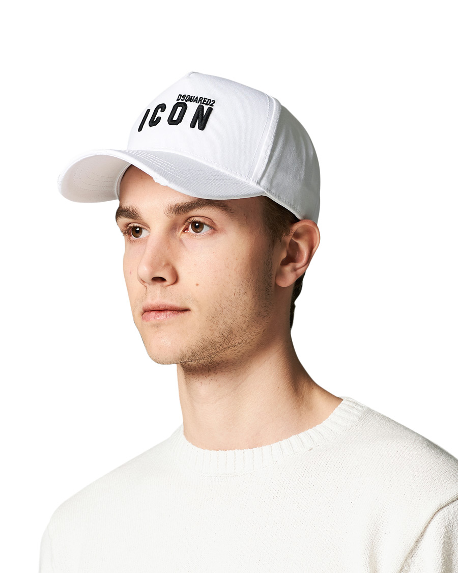 Herren | Dsquared2 Icon Baseball Cap White | Dsquared2 | Icon Baseball Cap White