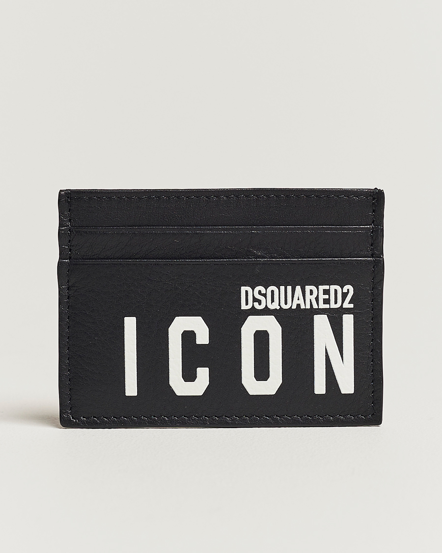 Herren | Dsquared2 Icon Leather Card Holder Black | Dsquared2 | Icon Leather Card Holder Black