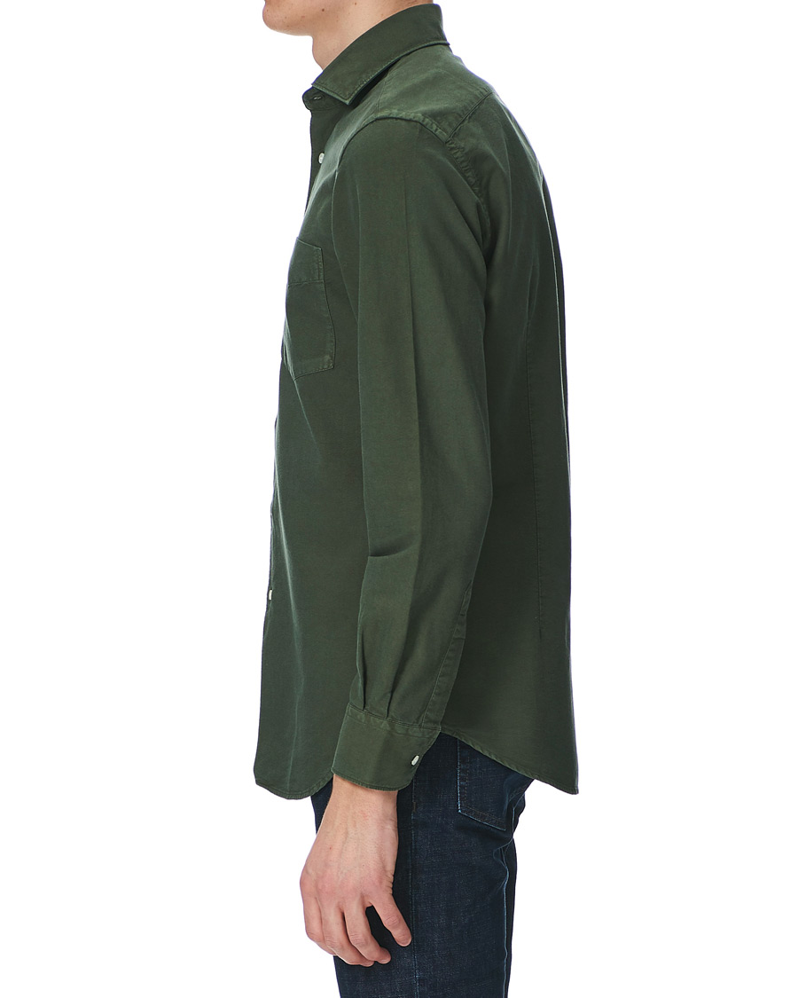 Herren | Hemden | Aspesi | Regular Dyed Linen Shirt Washed Green