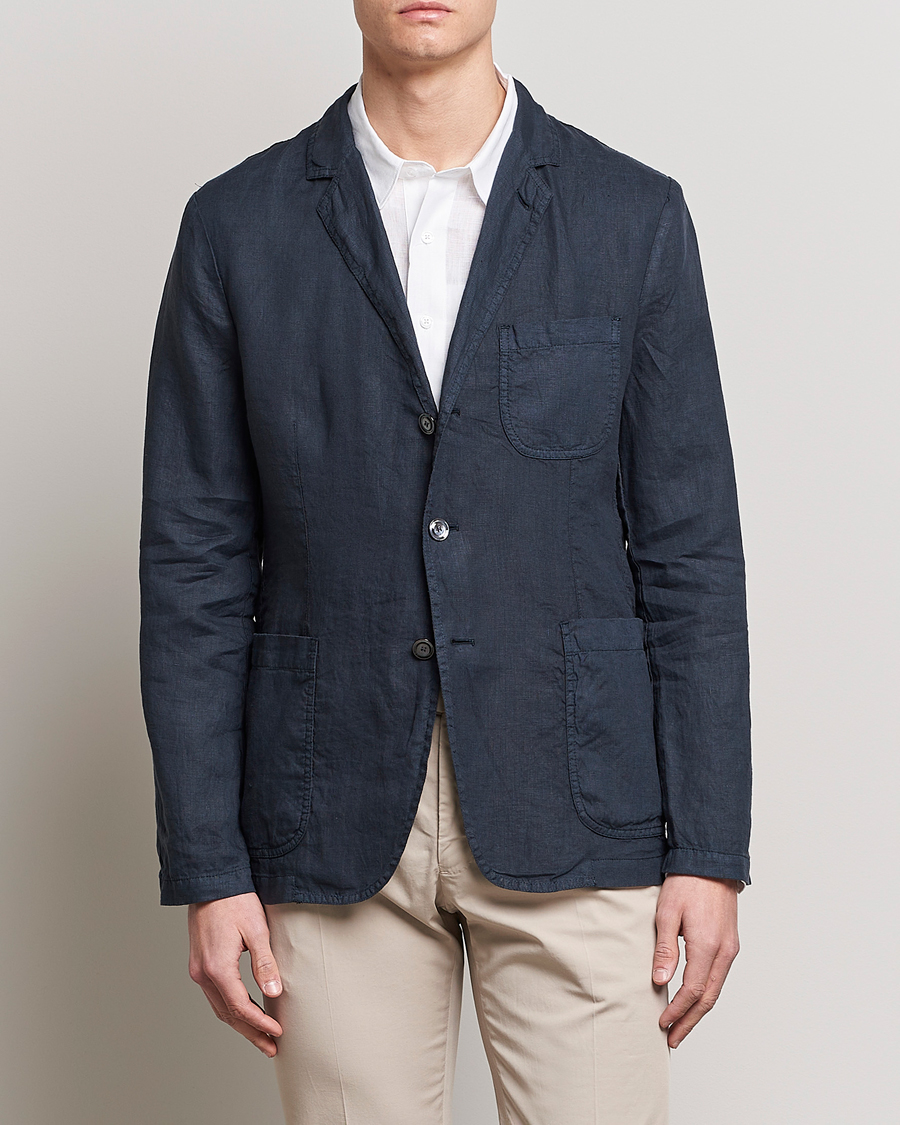 Herren | Sakkos | Aspesi | Samuraki Linen Blazer Navy