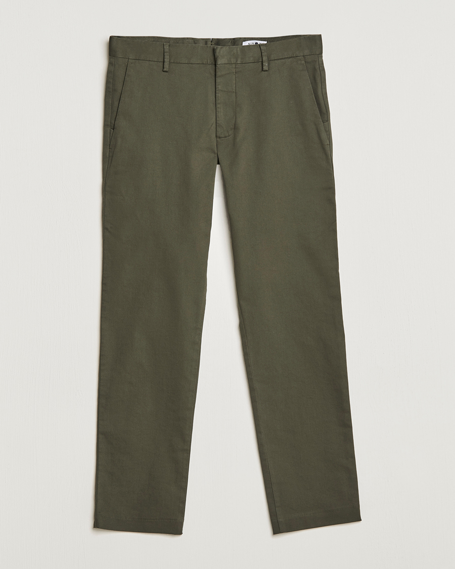 Herren | Hosen | NN07 | Theo Regular Fit Stretch Chinos Army Green