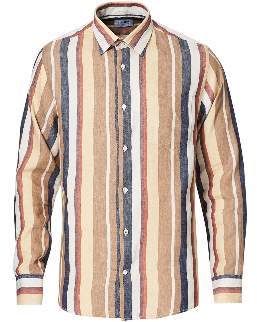 Herren | Hemden | NN07 | Errico Linen Shirt Multi Stripe