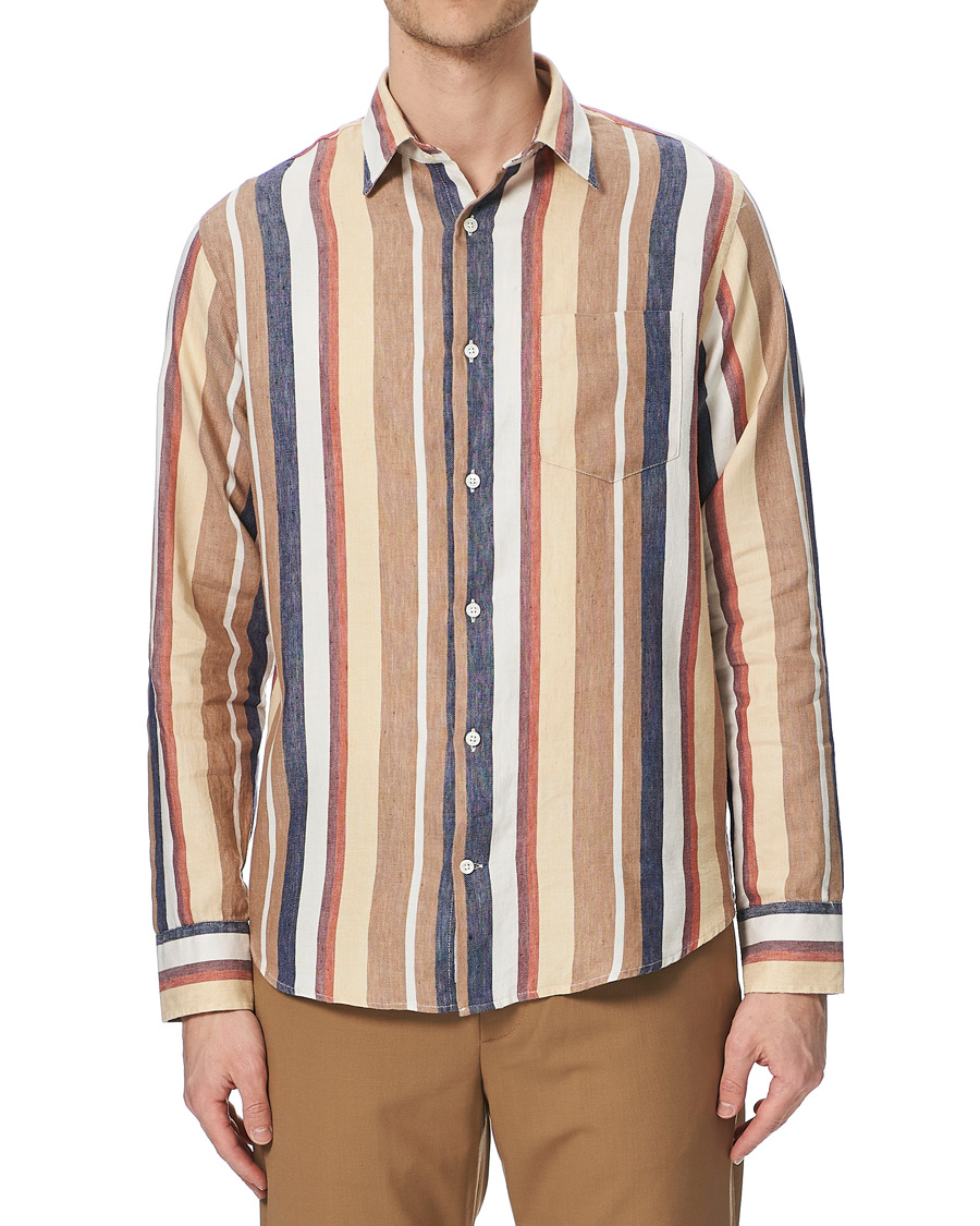 Herren | Hemden | NN07 | Errico Linen Shirt Multi Stripe