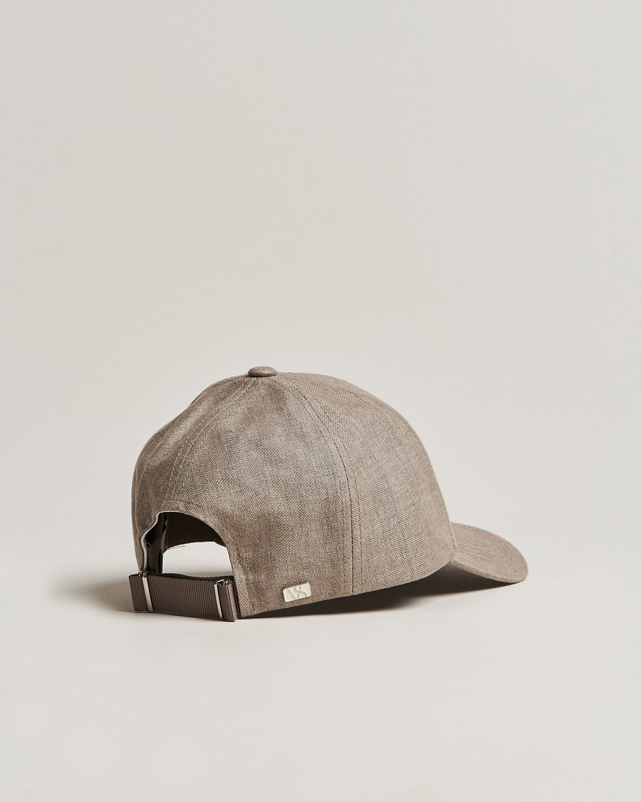 Herren | Hüte & Mützen | Varsity Headwear | Linen Baseball Cap Argent Khaki