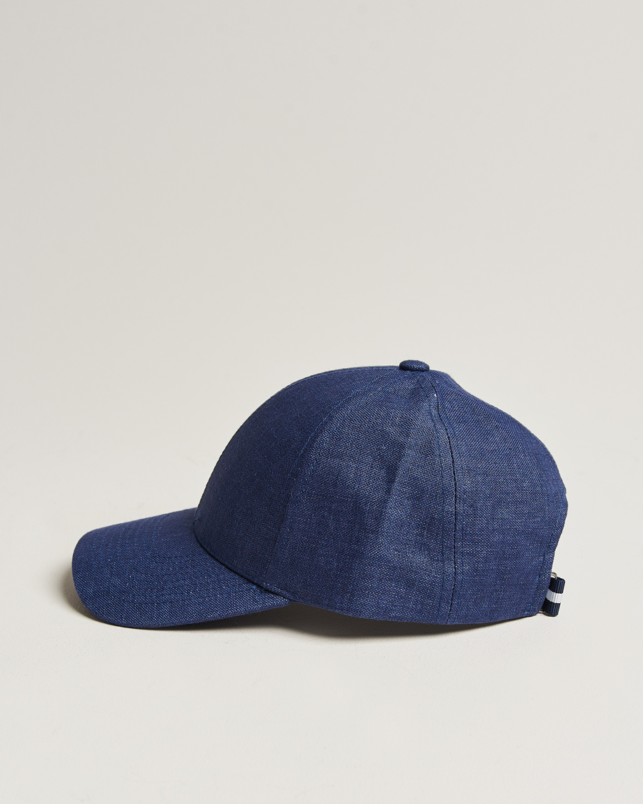 Herren |  | Varsity Headwear | Linen Baseball Cap Oxford Blue
