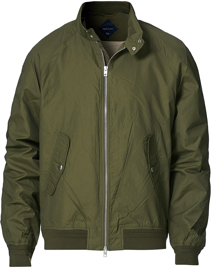Herren | Jacken | GANT | Nylon Harrington Jacket Dark Leaf