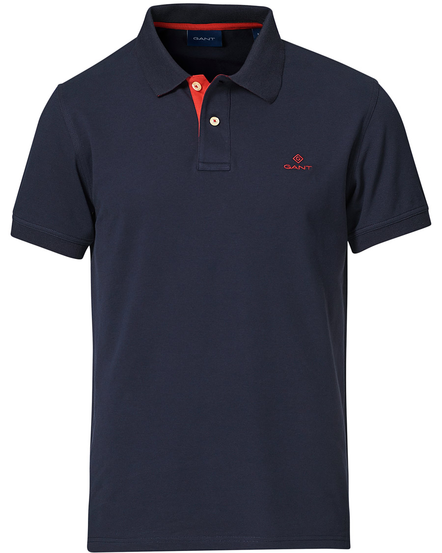 Herren | Poloshirts | GANT | Contrast Collar Polo Evening Blue