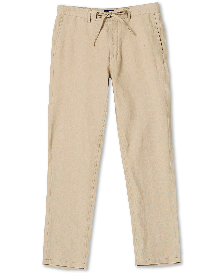 Herren | Hosen | GANT | Relaxed Linen Drawstring Pants Dry Sand