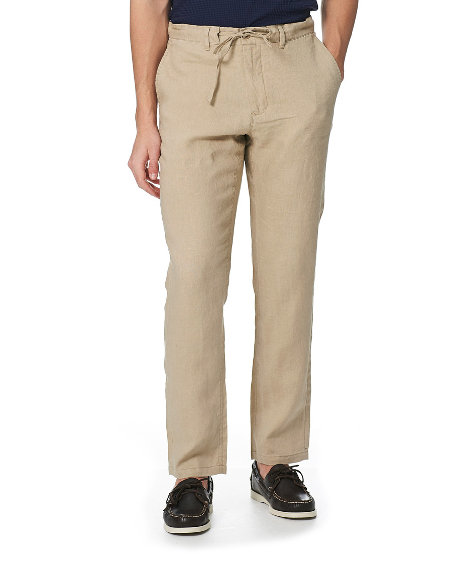 Herren | Hosen | GANT | Relaxed Linen Drawstring Pants Dry Sand