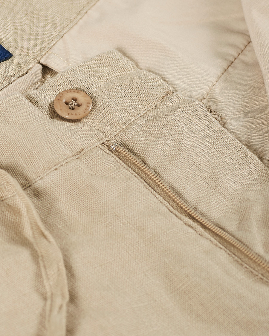 Herren | Hosen | GANT | Relaxed Linen Drawstring Pants Dry Sand