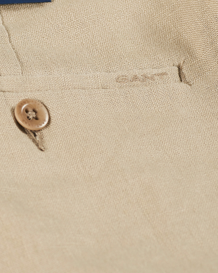 Herren | Hosen | GANT | Relaxed Linen Drawstring Pants Dry Sand