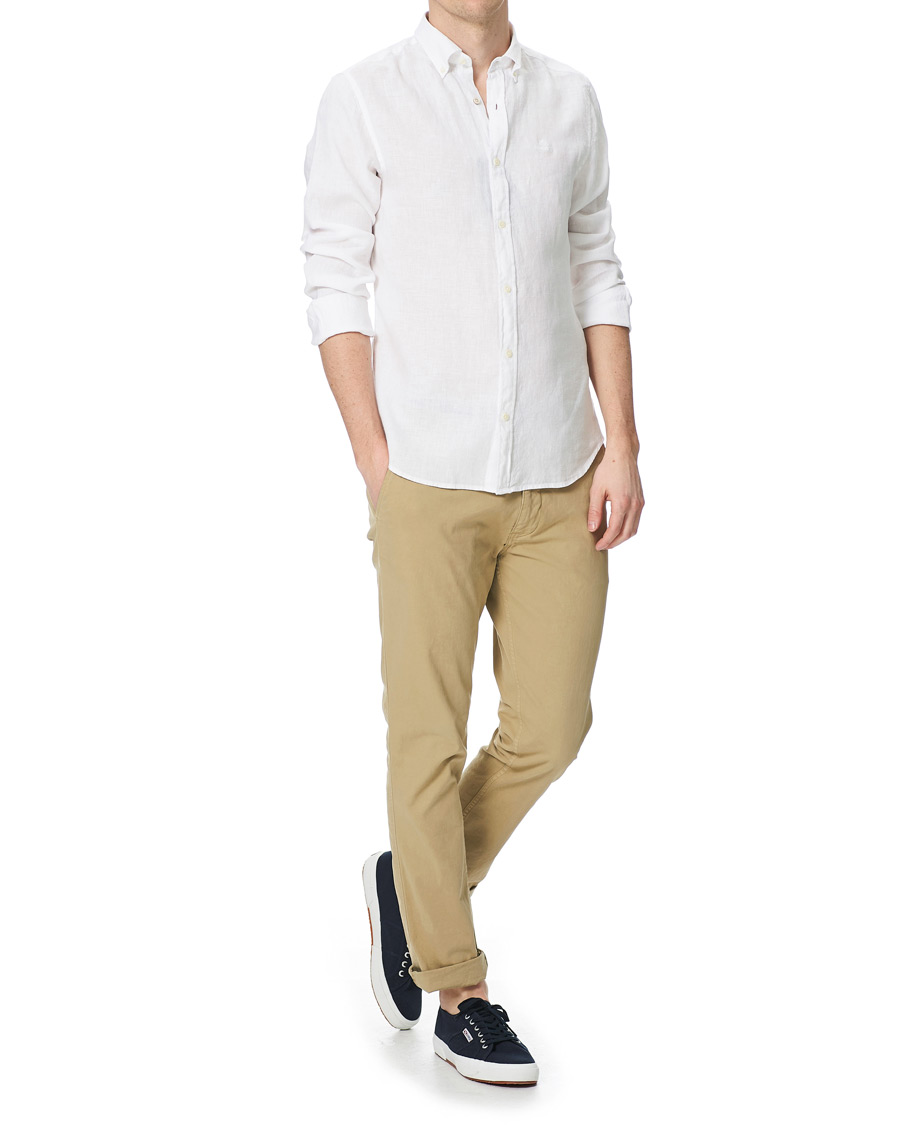 Herren | Hemden | GANT | Slim Fit Linen Shirt White