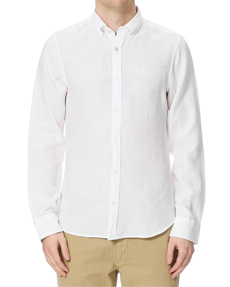 Herren | Hemden | GANT | Slim Fit Linen Shirt White