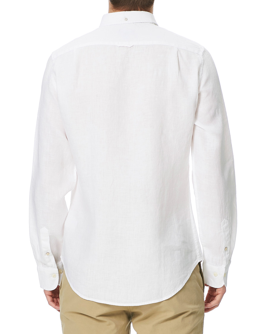 Herren | Hemden | GANT | Slim Fit Linen Shirt White