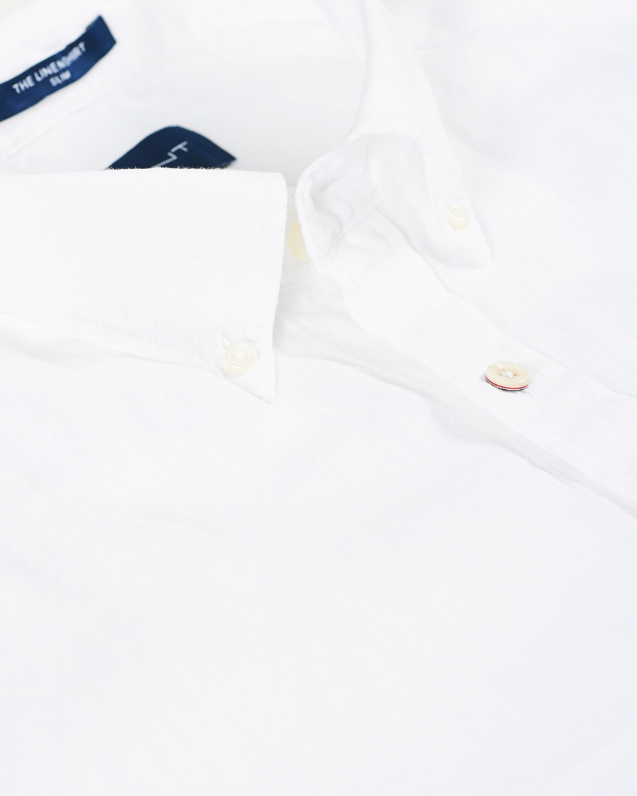 Herren | Hemden | GANT | Slim Fit Linen Shirt White