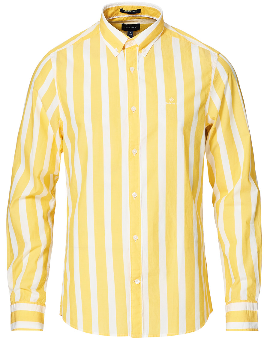 Herren | Hemden | GANT | Slim Fit Heritage Striped Shirt Yellow/White