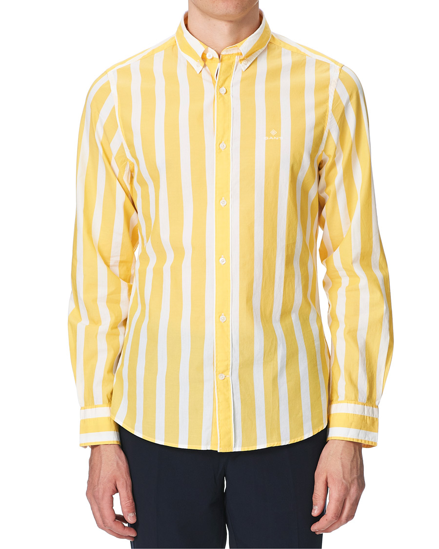 Herren | Hemden | GANT | Slim Fit Heritage Striped Shirt Yellow/White