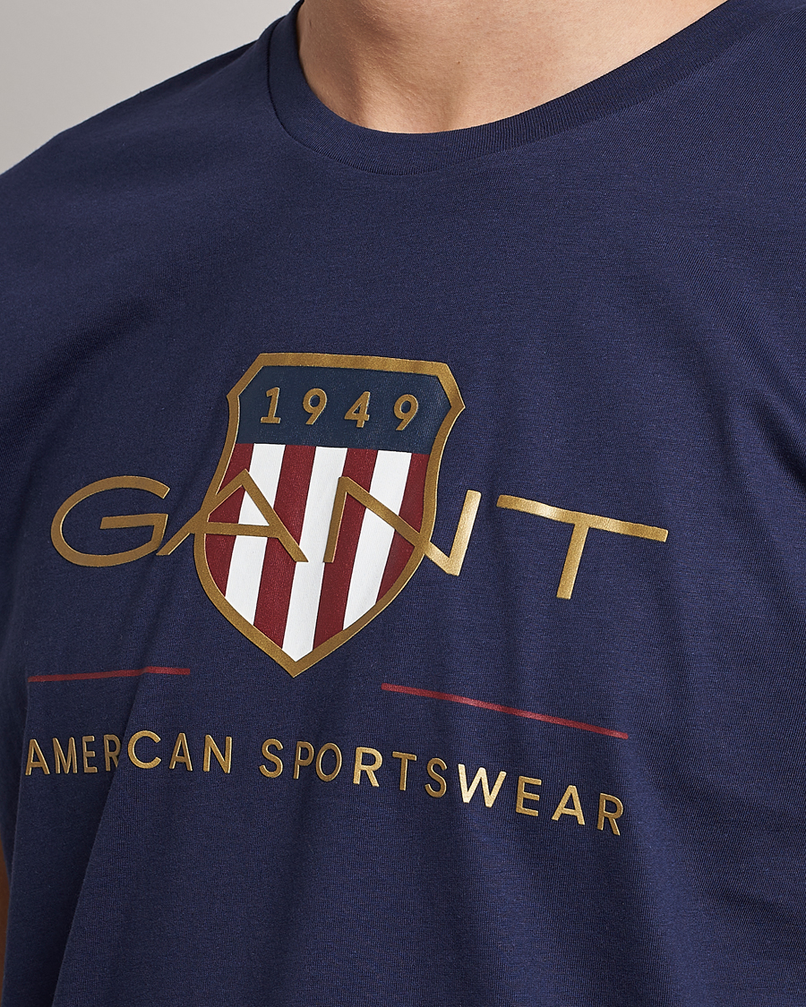 Herren | T-Shirts | GANT | Archive Shield Logo T-Shirt Evening Blue