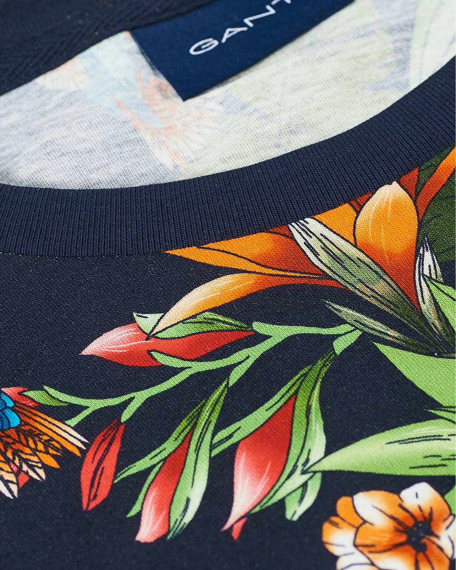Herren | T-Shirts | GANT | Printed Humming Garden Tee Evening Blue