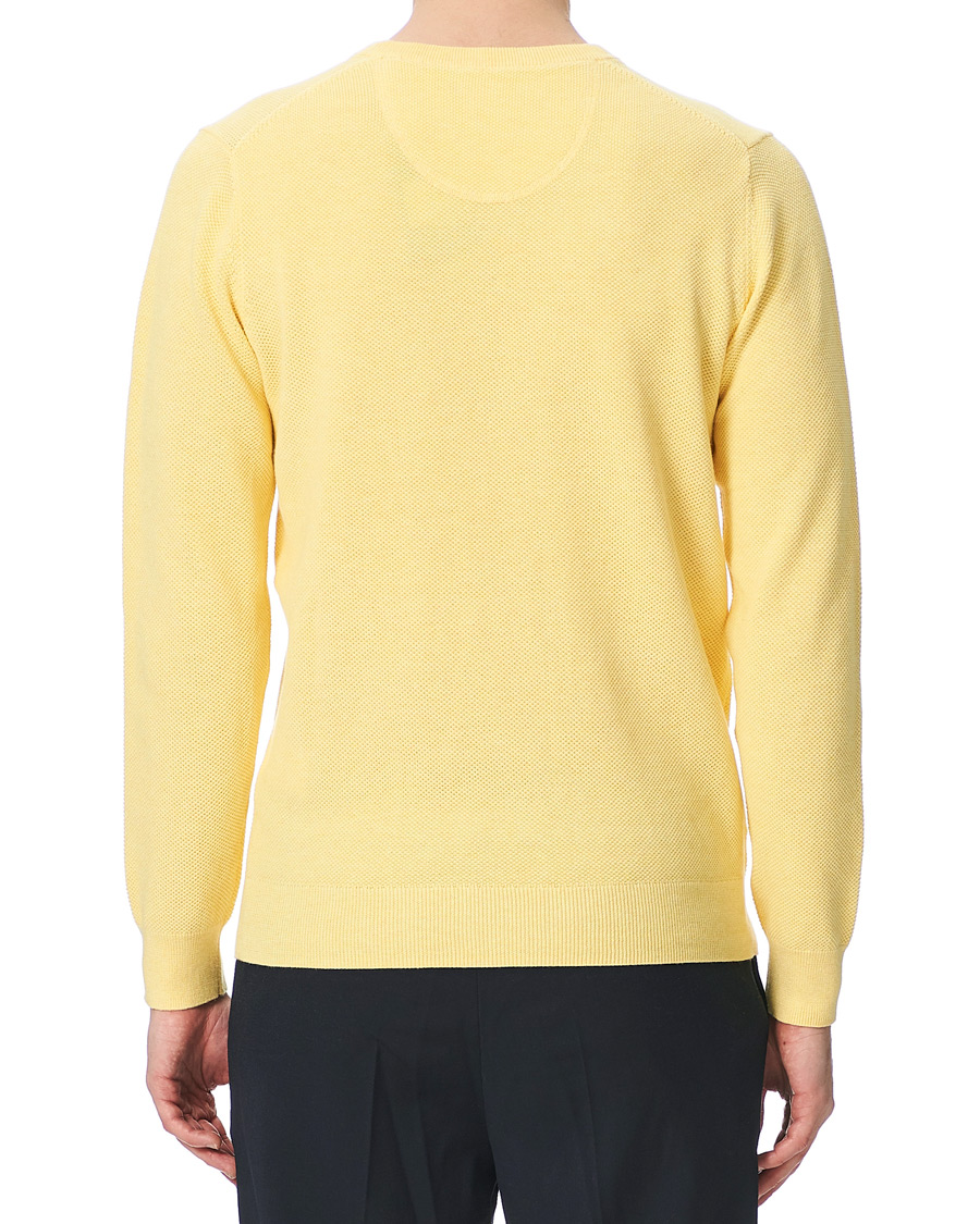 Herren | Pullover | GANT | Cotton Pique Crew Neck Sweater Brimstone Yellow