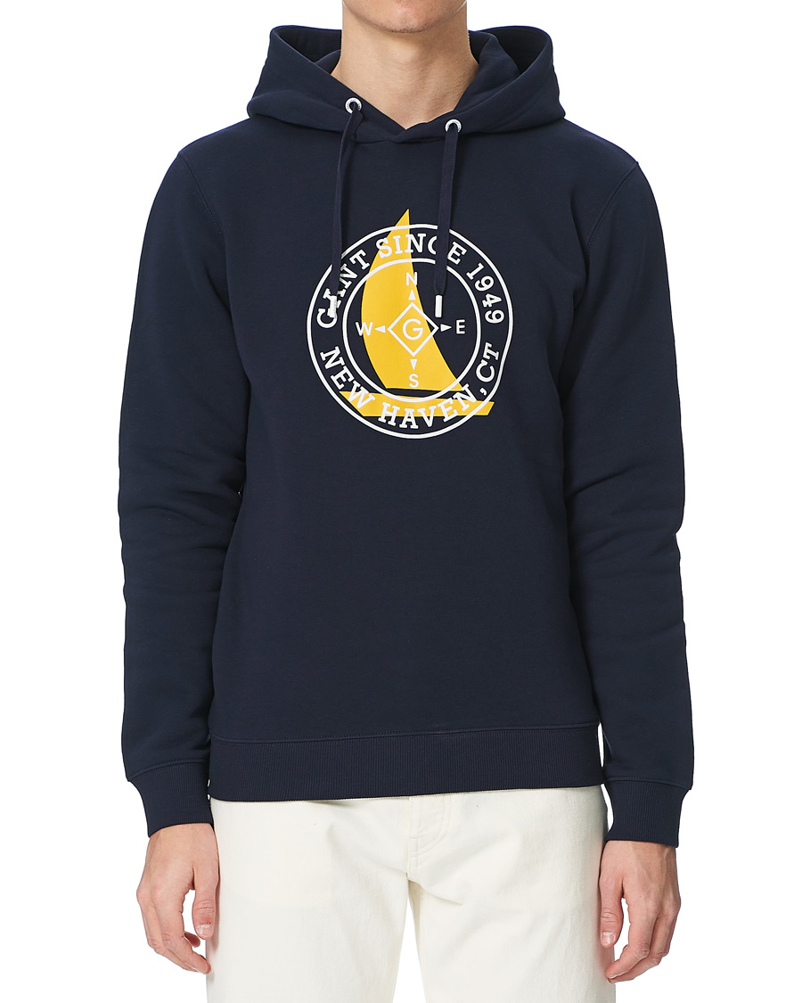 Herren | Pullover | GANT | Nautical Logo Hoodie Evening Blue