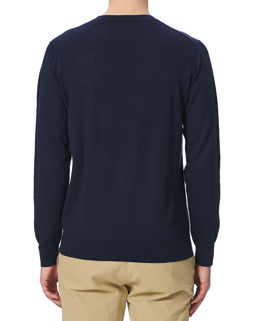 Herren | Pullover | GANT | Cotton/Cashmere Crew Neck Pullover Evening Blue