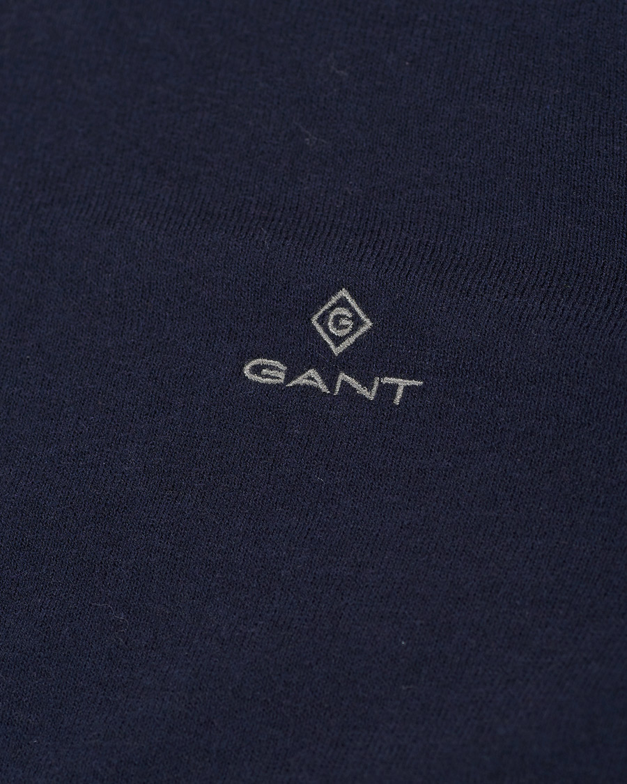 Herren | Pullover | GANT | Cotton/Cashmere Crew Neck Pullover Evening Blue
