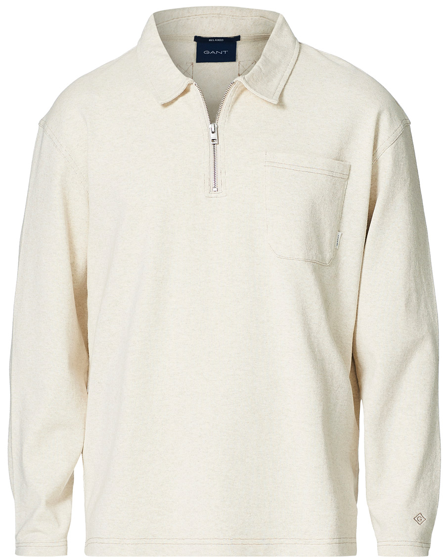 Herren | Pullover | GANT | Pocket Half-Zip Sweater Seed melange