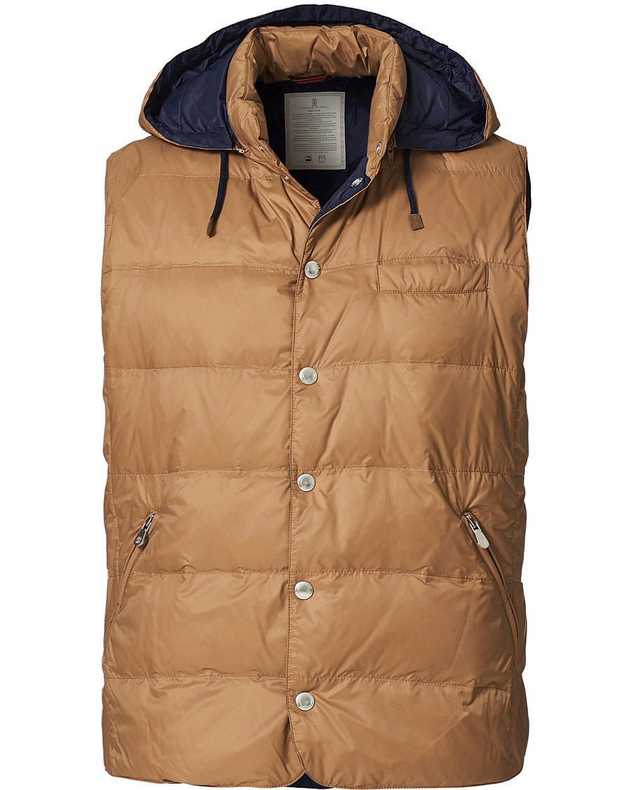 Herren | Jacken | Brunello Cucinelli | Hooded Down Vest Beige