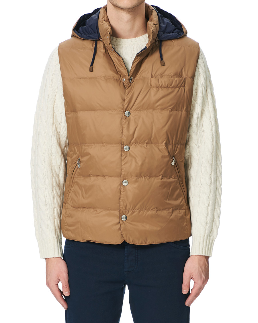 Herren | Jacken | Brunello Cucinelli | Hooded Down Vest Beige