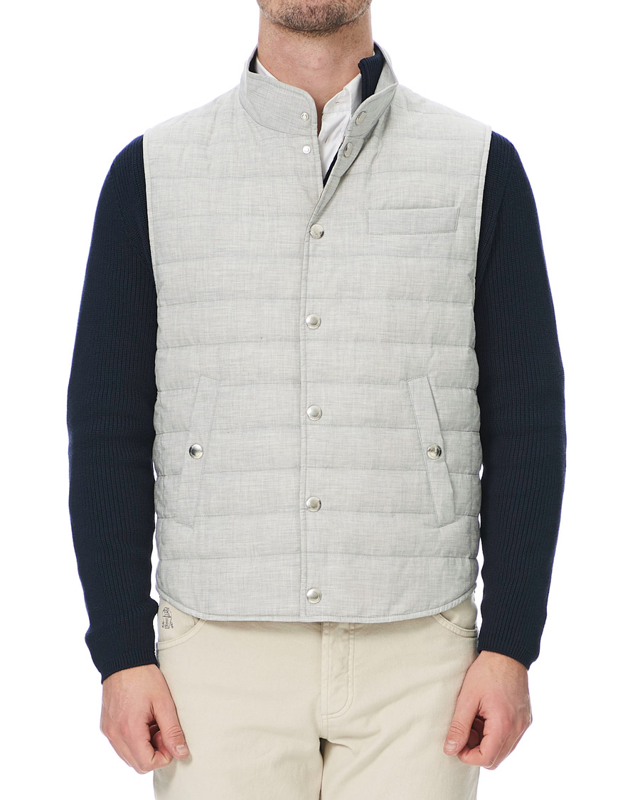 Herren | Jacken | Brunello Cucinelli | Padded Gilet Grey Melange