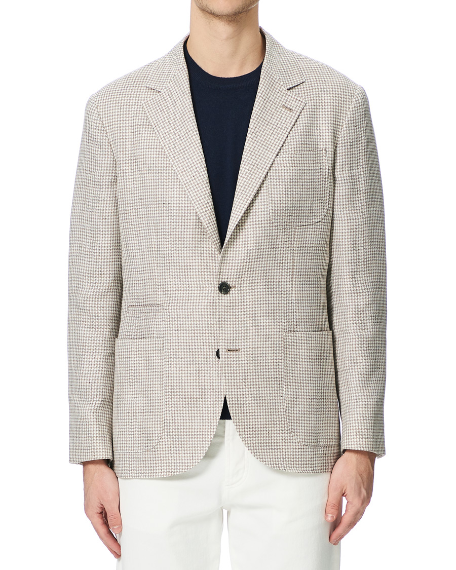 Herren | Sakkos | Brunello Cucinelli | Linen/Silk Patch Pocket Blazer Beige