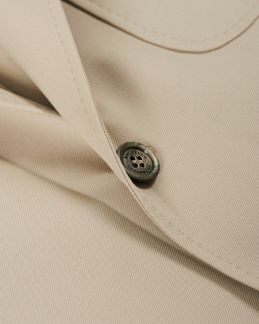 Herren | Sakkos | Brunello Cucinelli | Cotton Gabardine Patch Pocket Blazer Sand