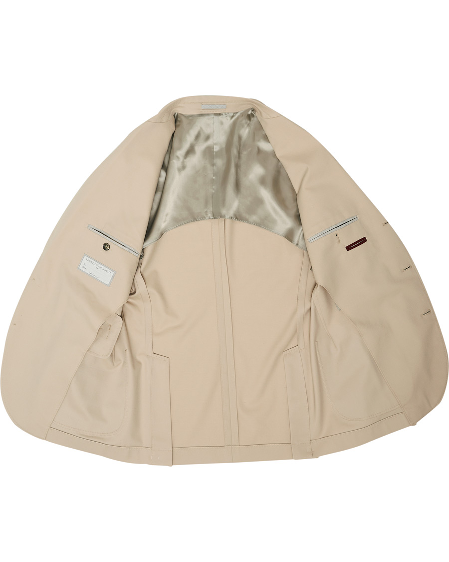 Herren | Sakkos | Brunello Cucinelli | Cotton Gabardine Patch Pocket Blazer Sand