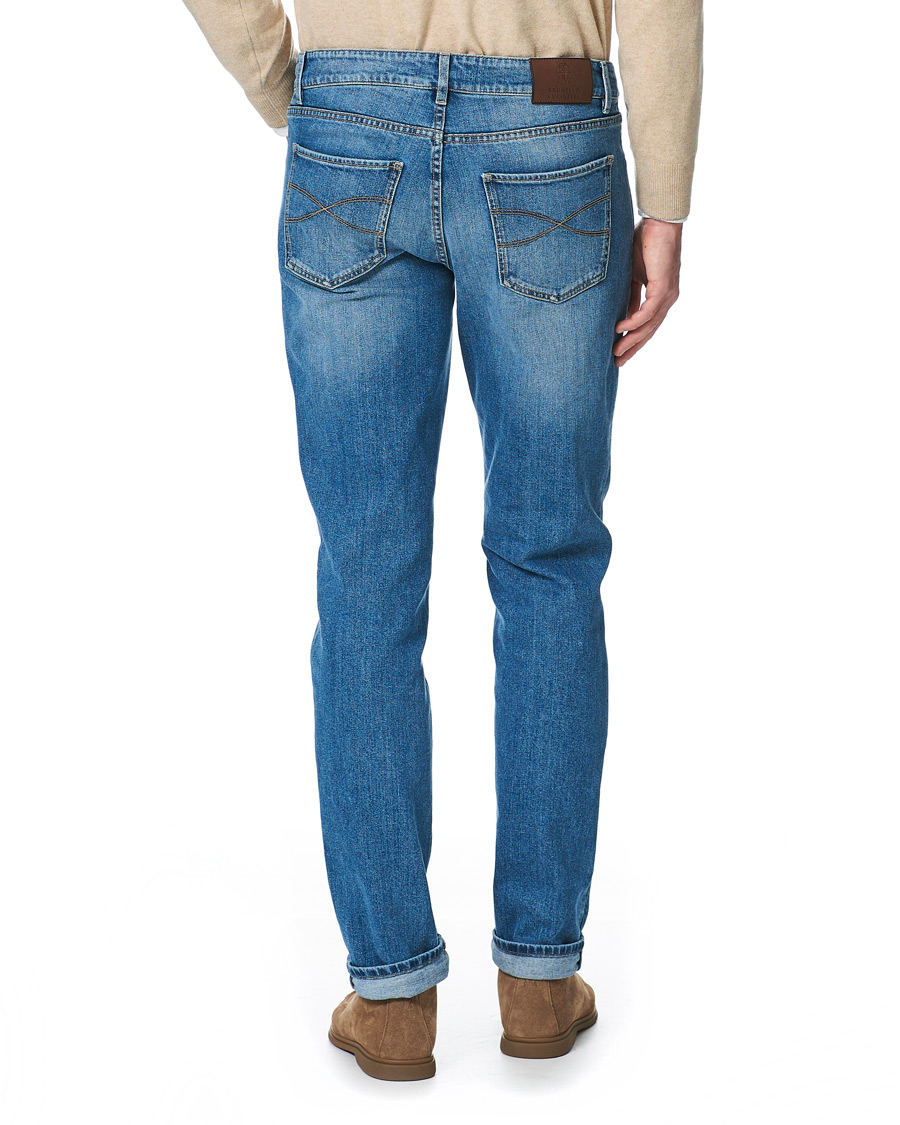 Herren | Jeans | Brunello Cucinelli | Slim Fit Jeans Light Wash