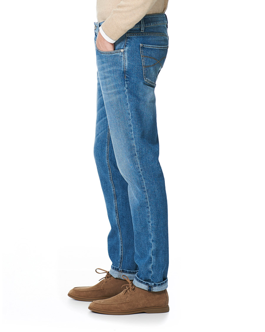 Herren | Jeans | Brunello Cucinelli | Slim Fit Jeans Light Wash