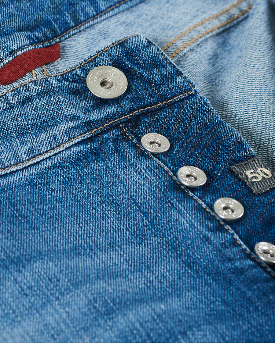 Herren | Jeans | Brunello Cucinelli | Slim Fit Jeans Light Wash