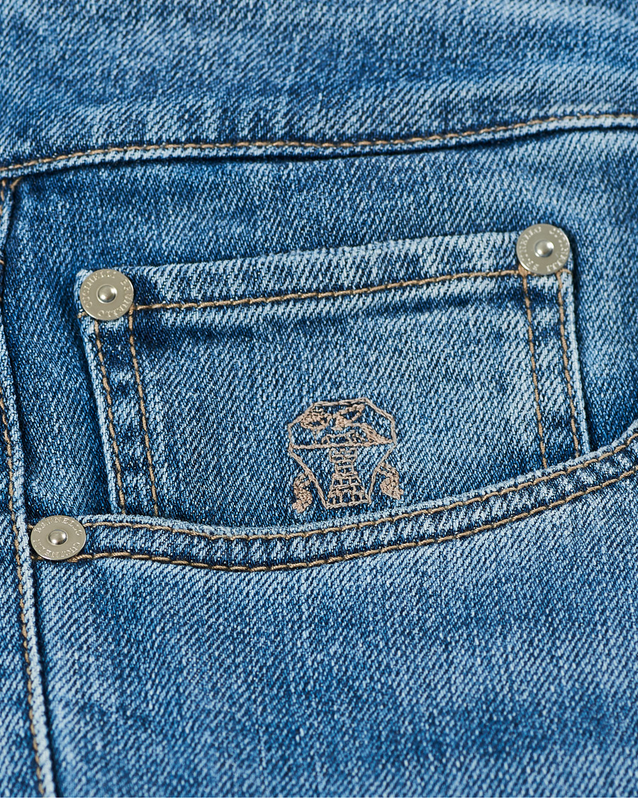 Herren | Jeans | Brunello Cucinelli | Slim Fit Jeans Light Wash