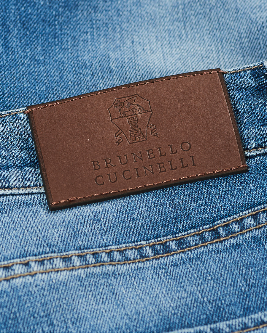 Herren | Jeans | Brunello Cucinelli | Slim Fit Jeans Light Wash