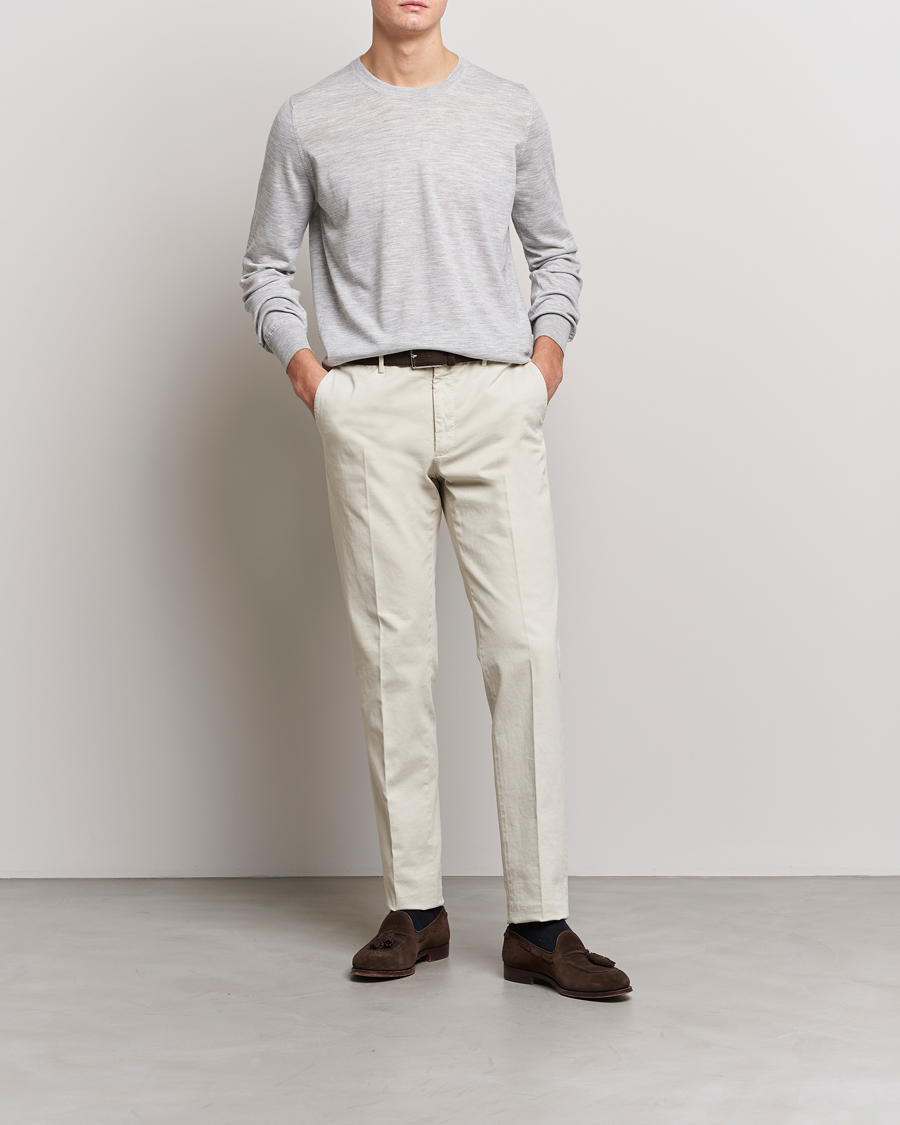Herren | Pullover | Brunello Cucinelli | Cashmere/Wool Crew Neck Sweater Light Grey