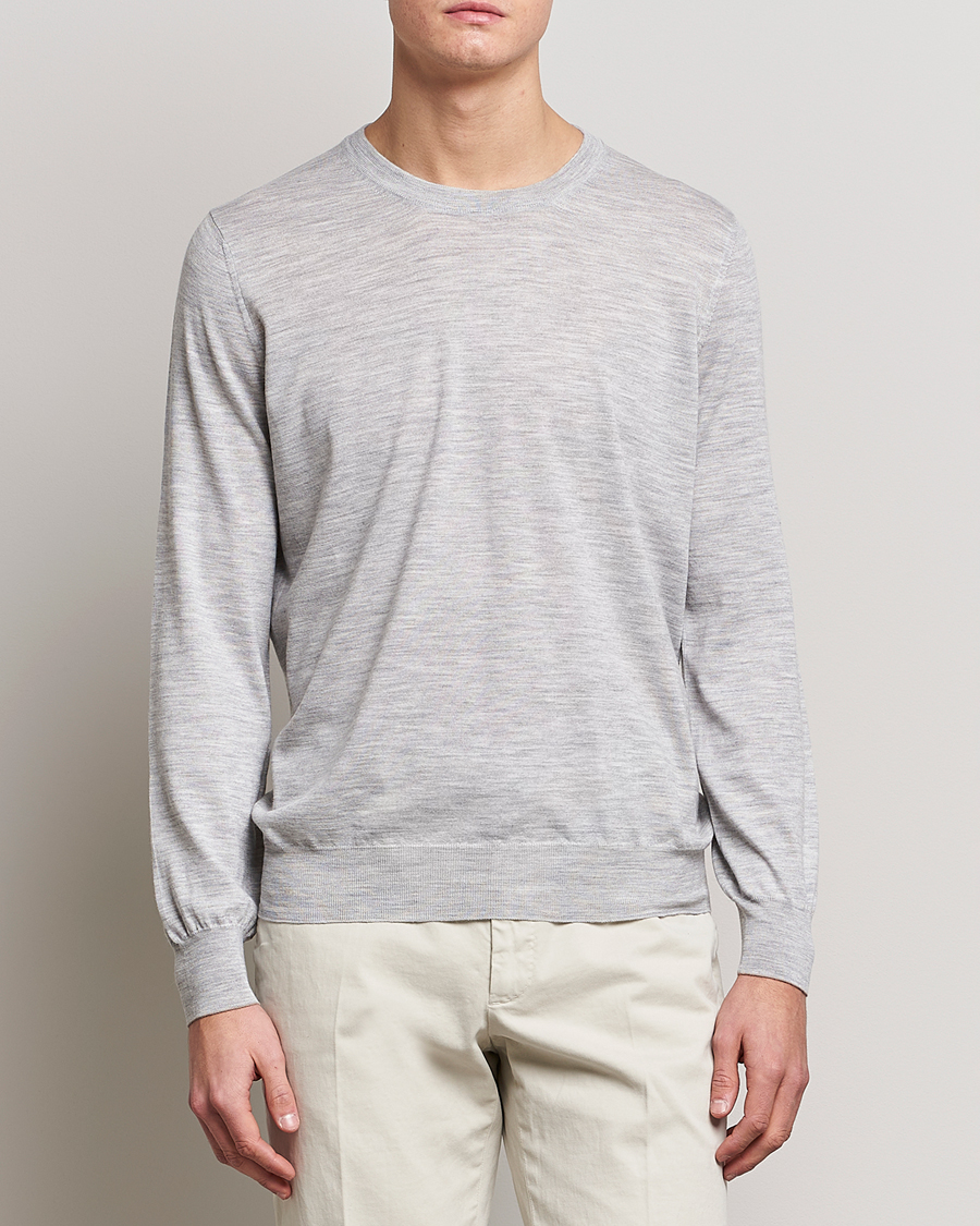 Herren |  | Brunello Cucinelli | Cashmere/Wool Crew Neck Sweater Light Grey