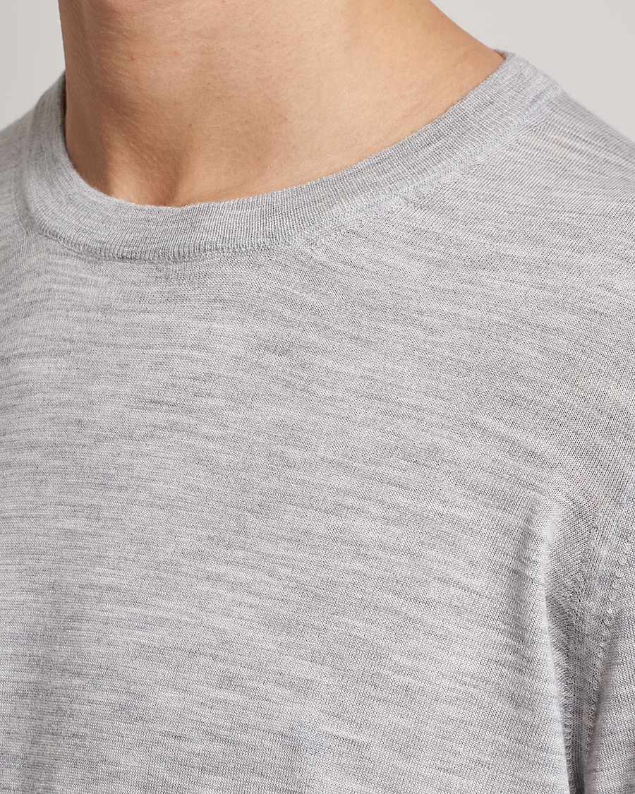 Herren | Pullover | Brunello Cucinelli | Cashmere/Wool Crew Neck Sweater Light Grey