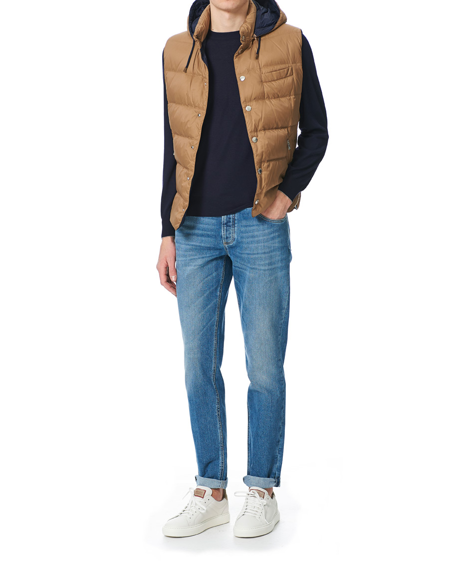 Herren | Pullover | Brunello Cucinelli | Cashmere/Wool Crew Neck Sweater Navy