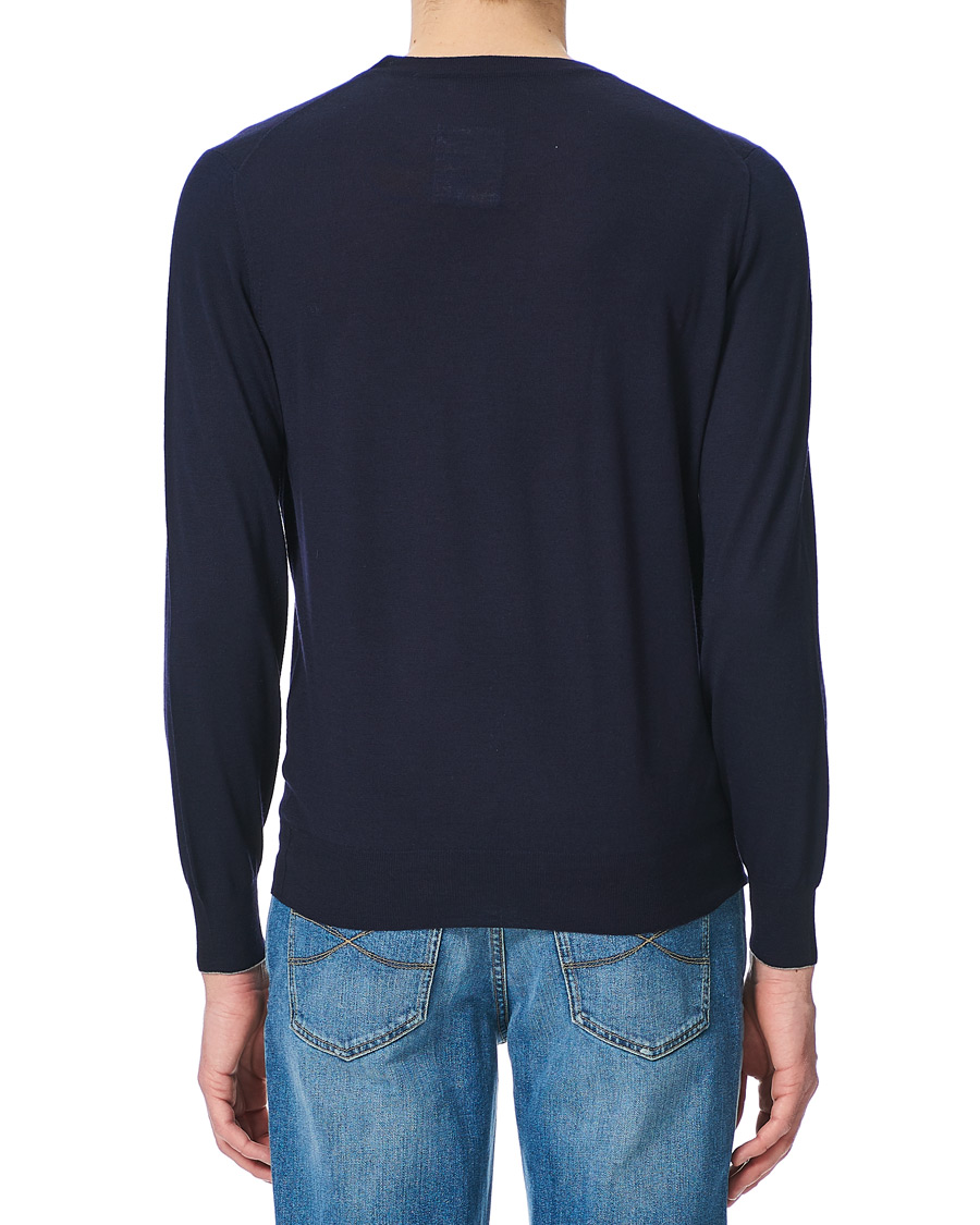 Herren | Pullover | Brunello Cucinelli | Cashmere/Wool Crew Neck Sweater Navy