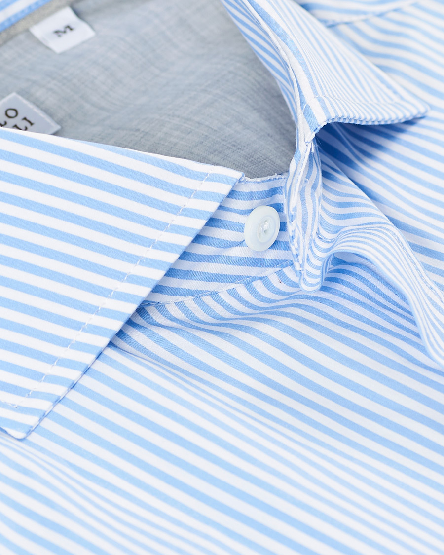 Herren | Hemden | Brunello Cucinelli | Slim Fit Striped Poplin Shirt Light Blue