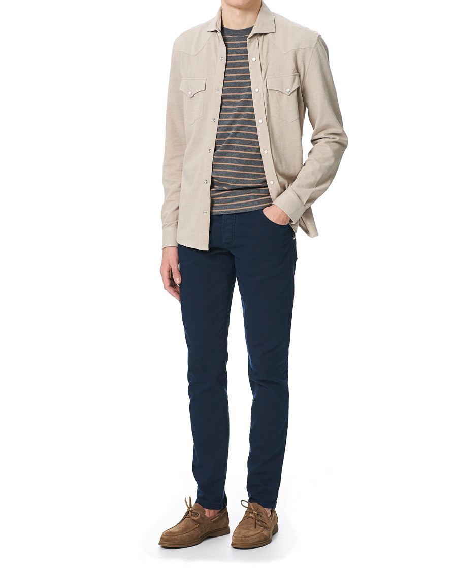 Herren | Hemden | Brunello Cucinelli | Jersey Double Pocket Shirt Beige