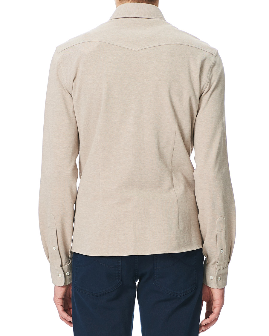 Herren | Hemden | Brunello Cucinelli | Jersey Double Pocket Shirt Beige
