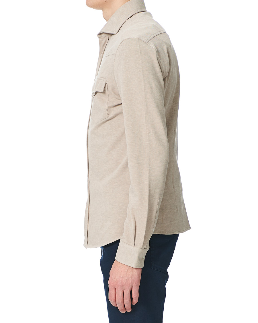 Herren | Hemden | Brunello Cucinelli | Jersey Double Pocket Shirt Beige