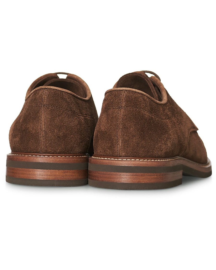 Herren | Brunello Cucinelli Plain Toe Derby Dark Brown Suede | Brunello Cucinelli | Plain Toe Derby Dark Brown Suede