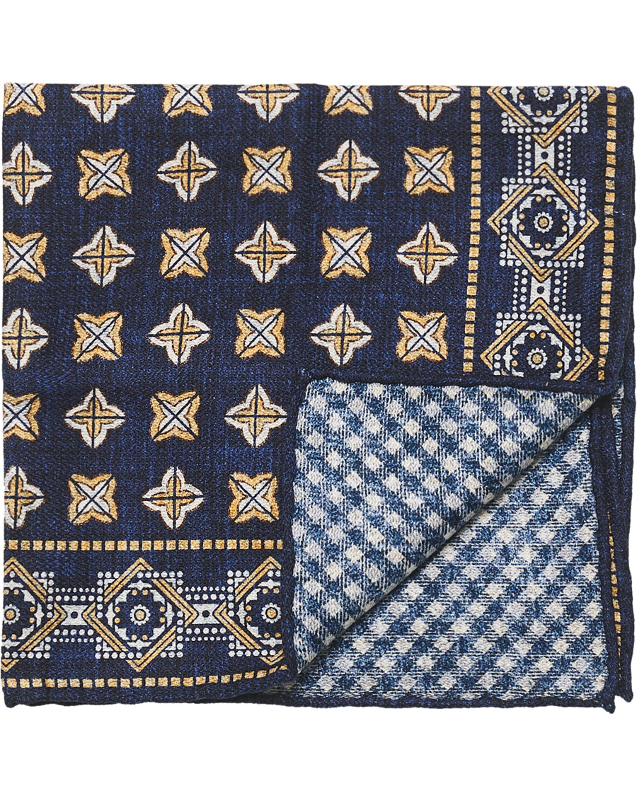 Herren | Brunello Cucinelli Dotted Pocket Square Blue | Brunello Cucinelli | Dotted Pocket Square Blue